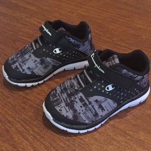 Champion Memory Foam Baby Black and Gray Sneakers